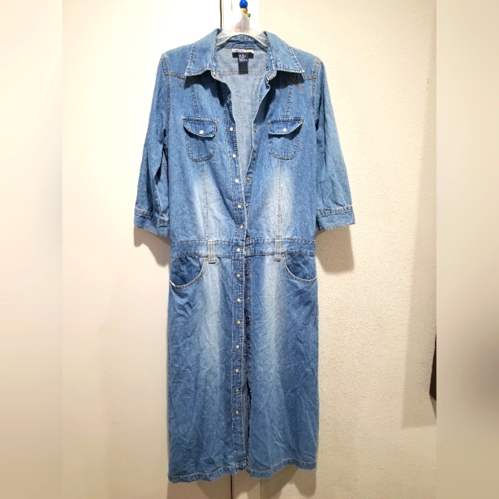 Vintage Adriana Sport Denim Dress M